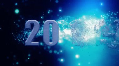 2020 yıl. Soyut bir arkaplanda görüntüler