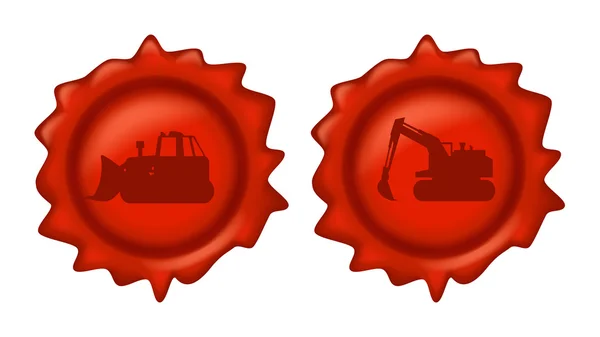 Червона марка воску 01 — стоковий вектор