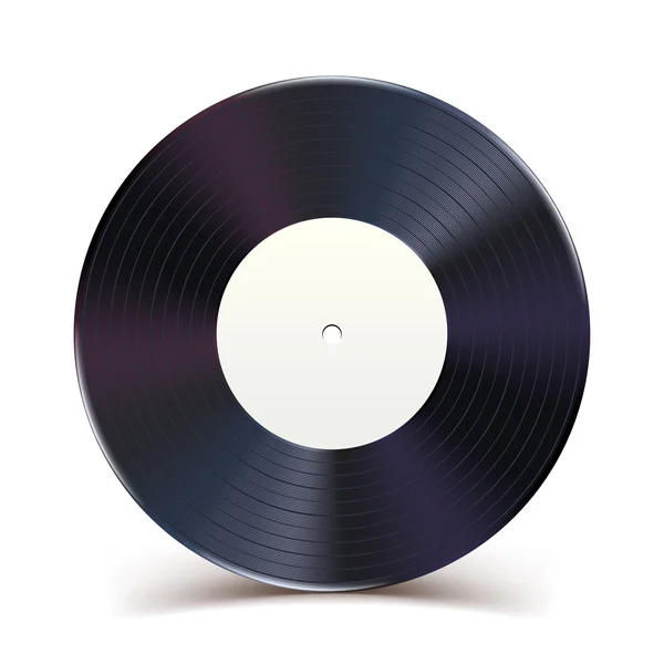 Lesklý vinyl záznam na bílém — Stockový vektor