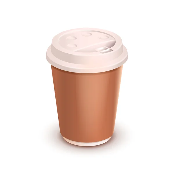 Чашка кофе на белом — стоковый вектор