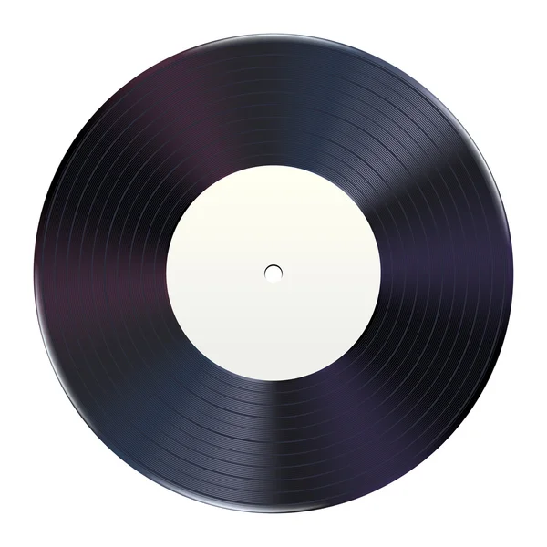 Disque vinyle blanc — Image vectorielle