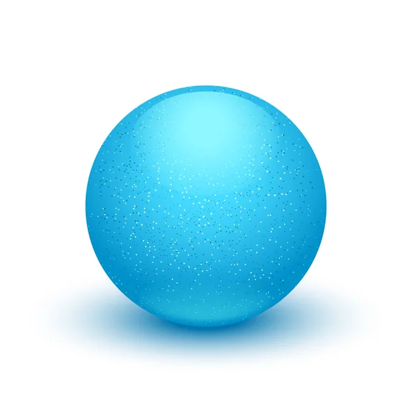 Bola azul sobre blanco — Vector de stock