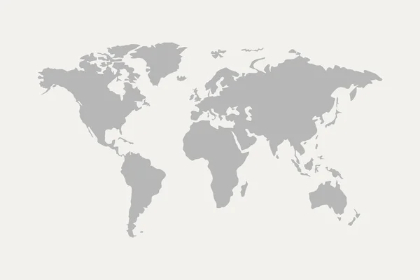 World map grey — Stock Vector