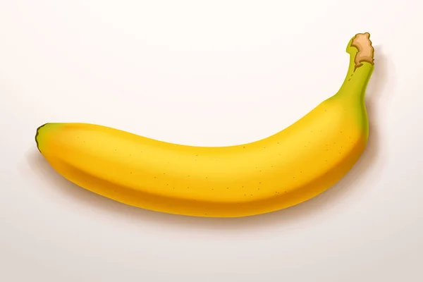 Banane mit Schatten — Stockvektor