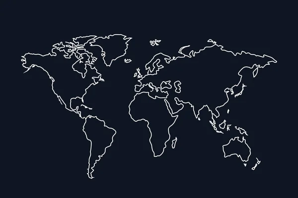 Mapa del mundo golpe — Vector de stock