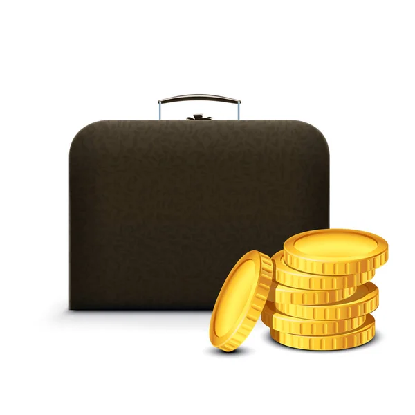 W przypadku złotych monet — Wektor stockowy