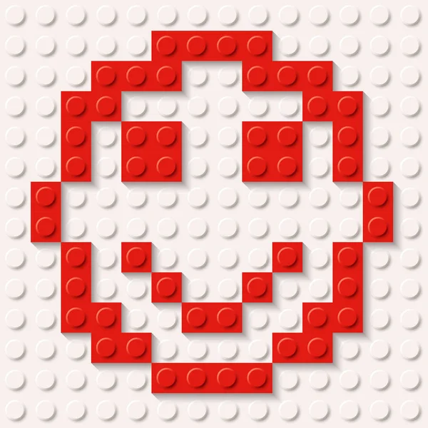 Constructeur sourire rouge — Image vectorielle