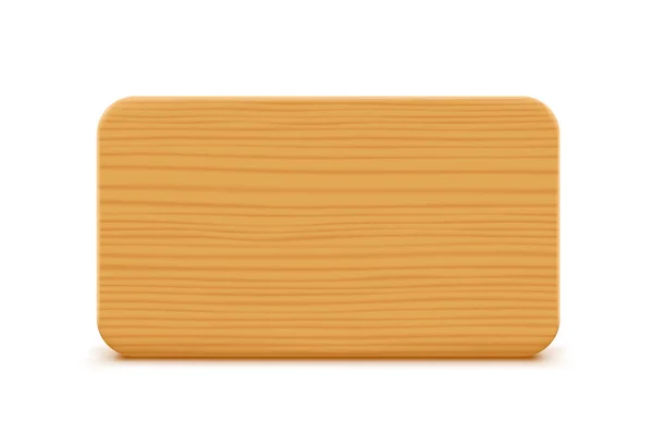 Wooden board on white — Stock Vector