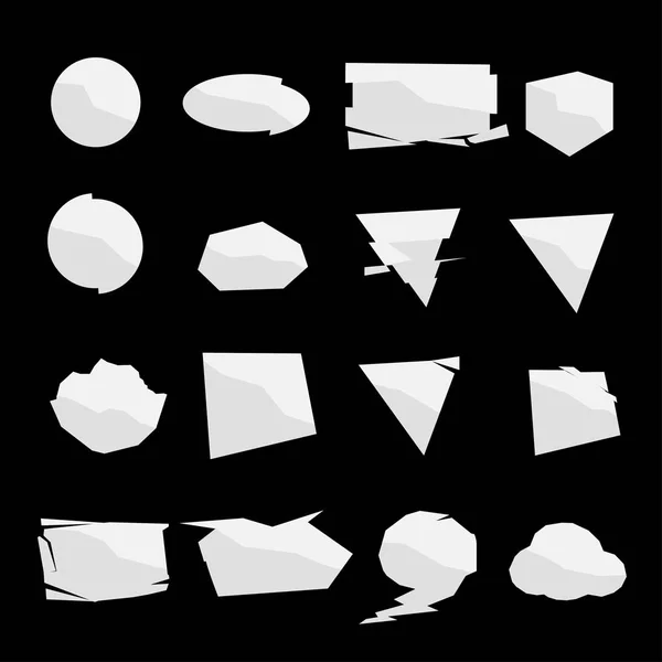 Forma conjunto de color blanco — Archivo Imágenes Vectoriales