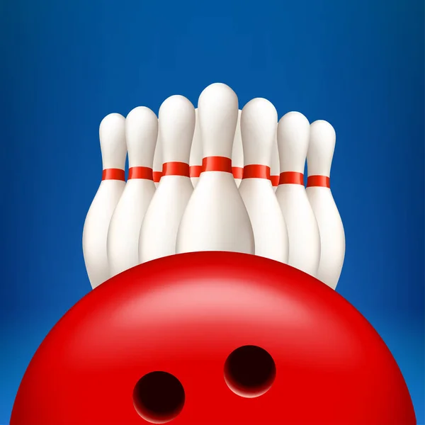 Bowling avec boule — Image vectorielle