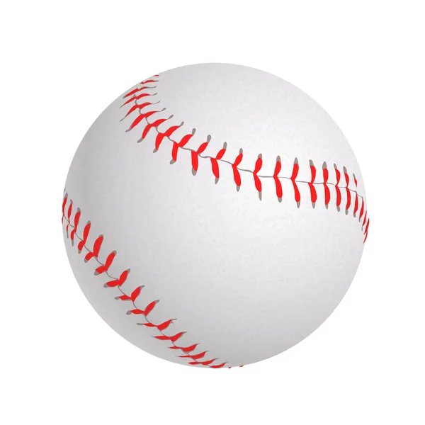 Pelota de béisbol en blanco — Vector de stock