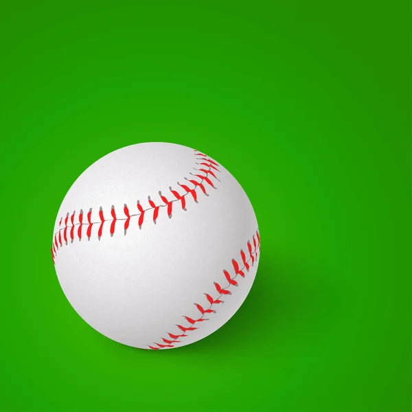 Béisbol en verde — Vector de stock