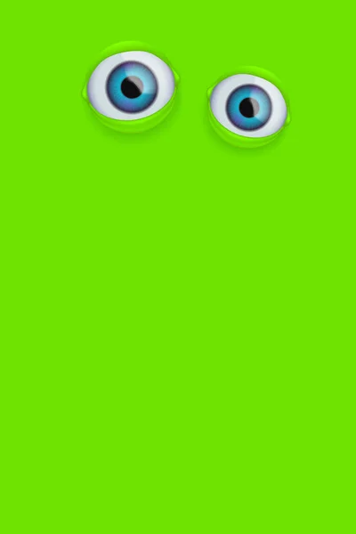 Augen auf grünem Hintergrund — Stockvektor