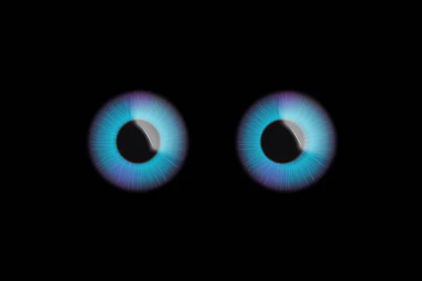 Augen auf dunkel — Stockvektor