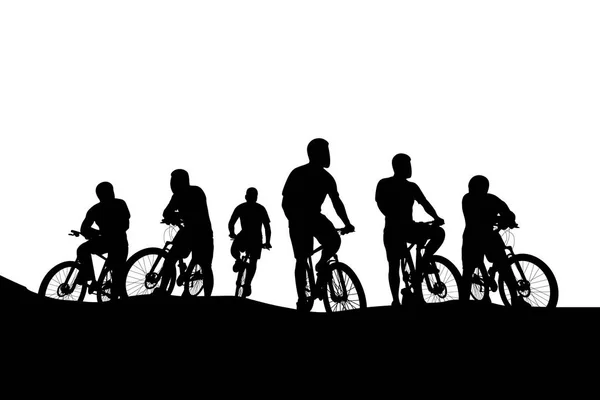 Велогонщики группы 04 — стоковый вектор