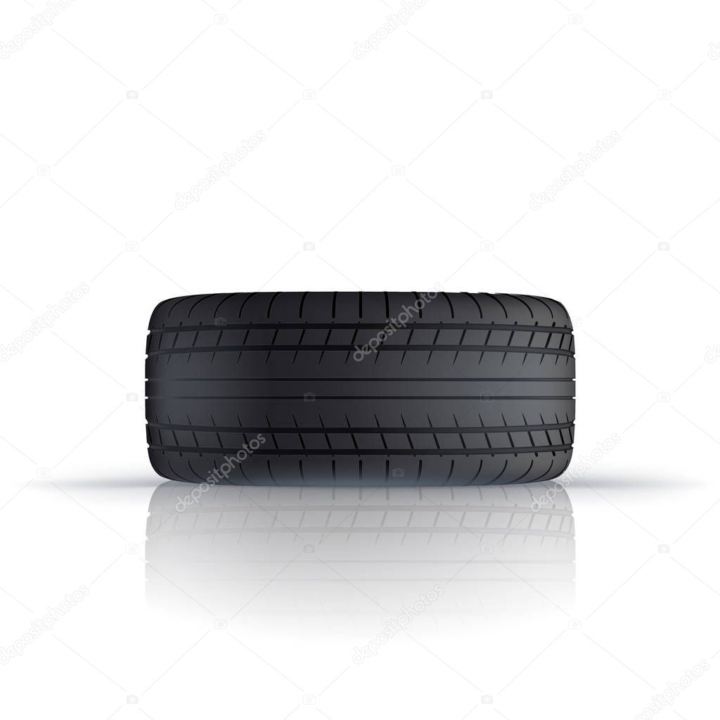 lying car tire