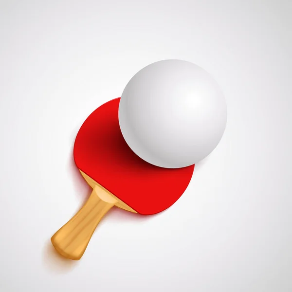 Raquette ping pong rouge — Image vectorielle