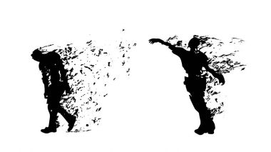 Çift zombiler üzerinde beyaz