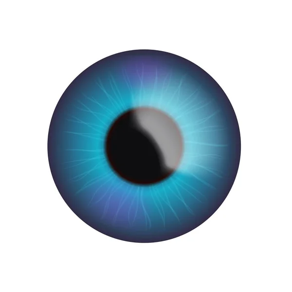 Olho azul no branco —  Vetores de Stock
