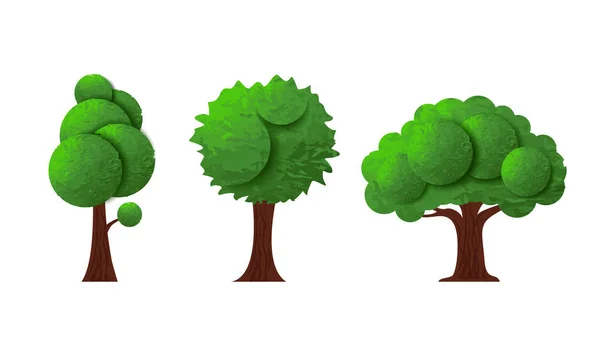 Jeu d'arbres simple — Image vectorielle