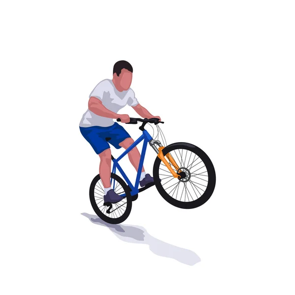 Человек на велосипеде — стоковый вектор