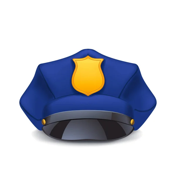 Gorra de policía con sombra — Vector de stock