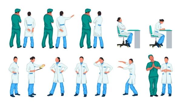 Set di medici colorati — Vettoriale Stock