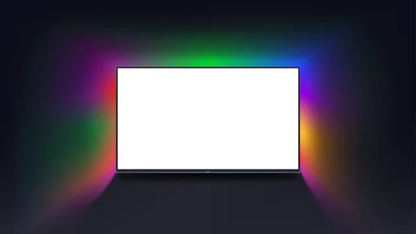 TV avec écran blanc — Image vectorielle