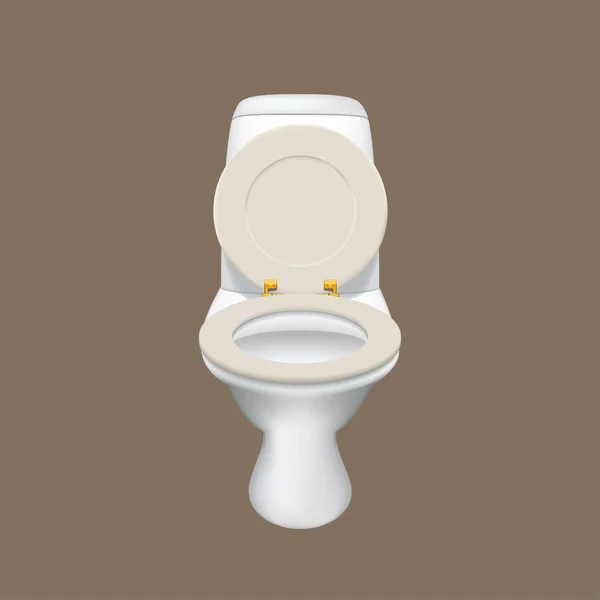 Realistic white toilet — Stock Vector