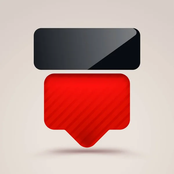 Tafel schwarz und rot — Stockvektor