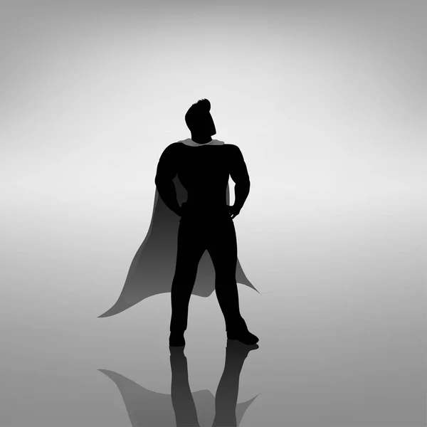 Silhouette super héros — Image vectorielle