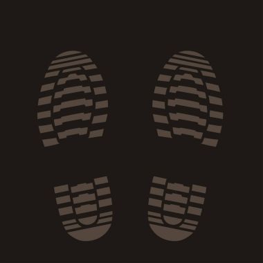 ayak izleri siluet kara günü