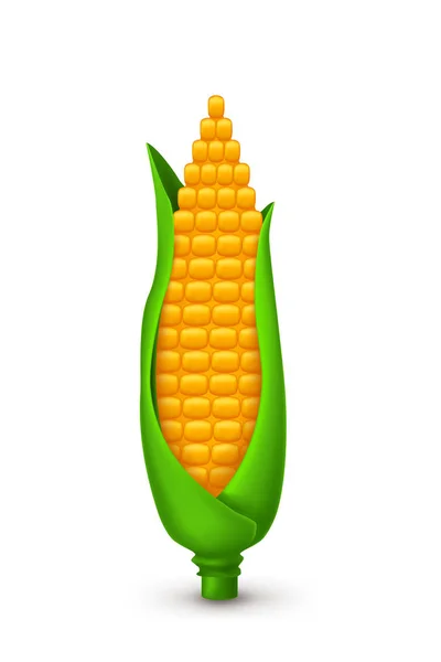Maïs op wit — Stockvector