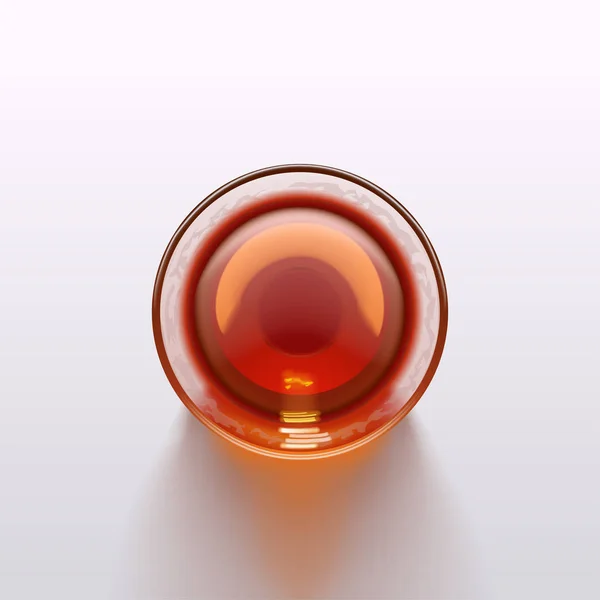 Пить стеклянный вид сверху — стоковый вектор