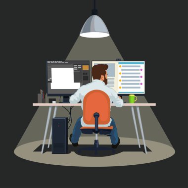 tasarımcı iş içinde belgili tanımlık karanlık