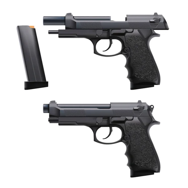 Deux conditions arme de poing — Image vectorielle