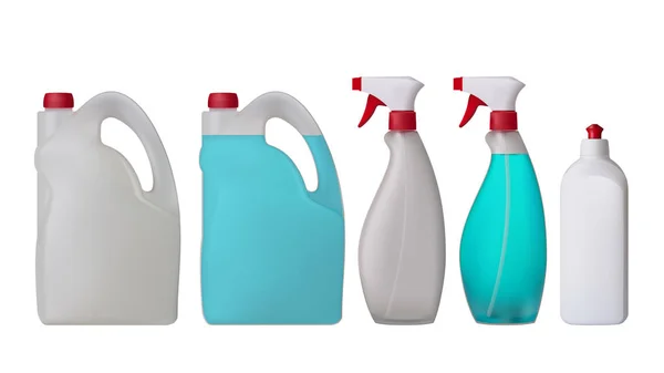 Set de bouteilles en plastique — Image vectorielle