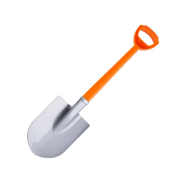 Orange plastic shovel — Stock Vector