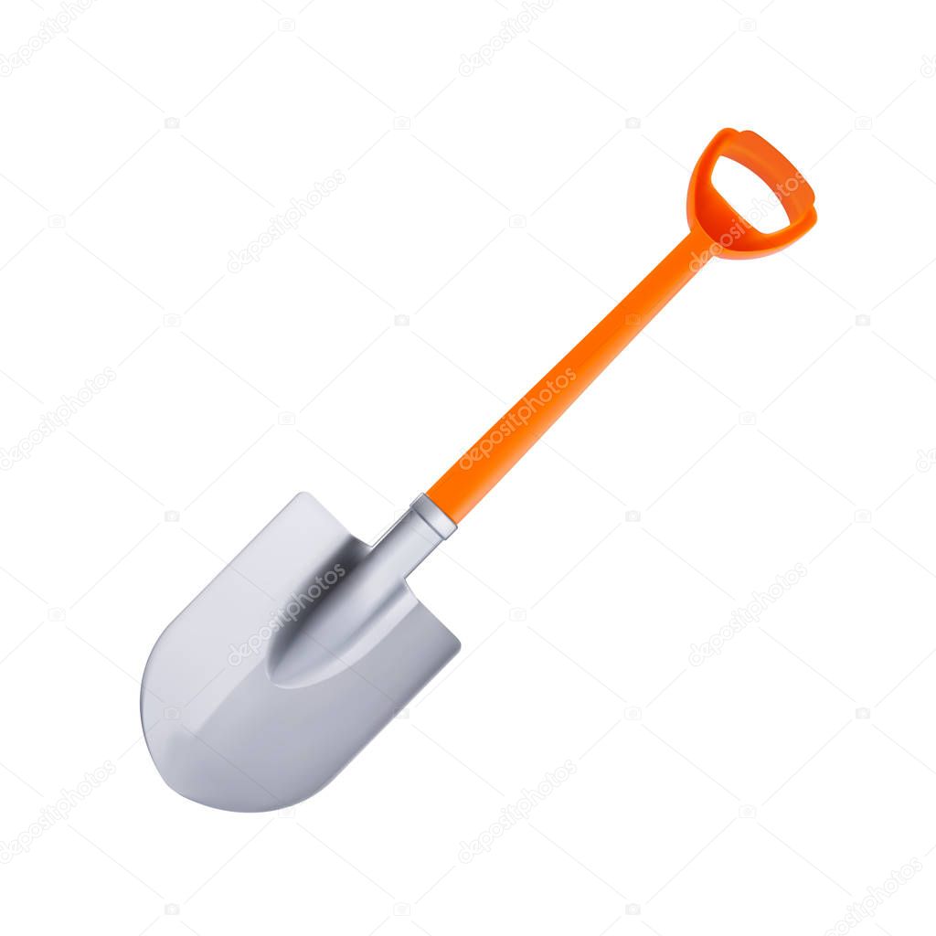 orange plastic shovel