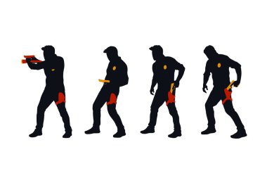 Polis siluetleri küme