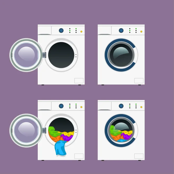 Conjunto de lavadora — Vector de stock