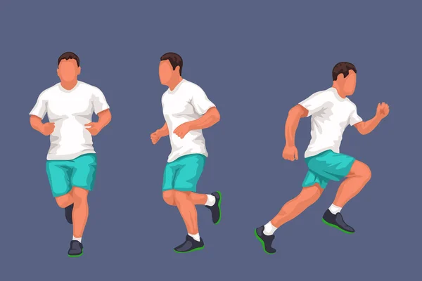 Hombre corriendo en conjunto — Archivo Imágenes Vectoriales