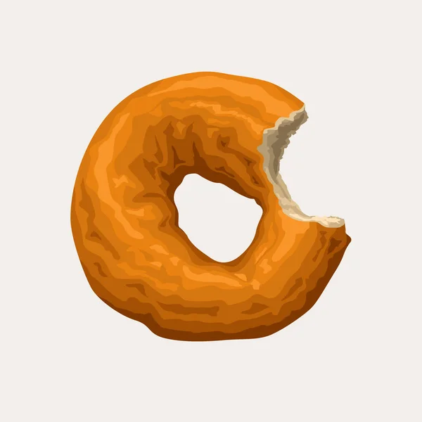 Donut réaliste isolé sur blanc — Image vectorielle