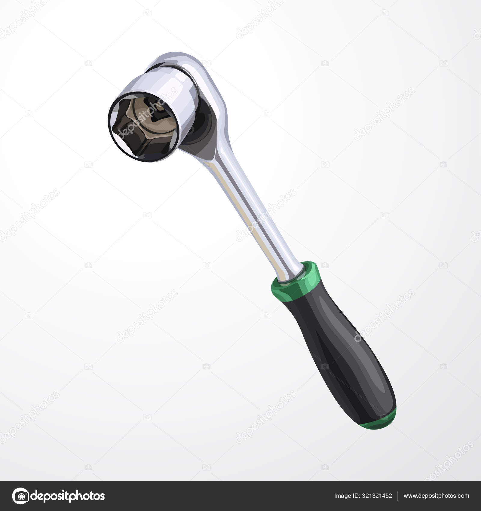 Socket wrench isolated on white Stock Vector Image by ©IfH85 321321452