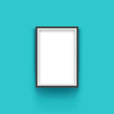 mavi arkaplanda modern siyah çerçeve