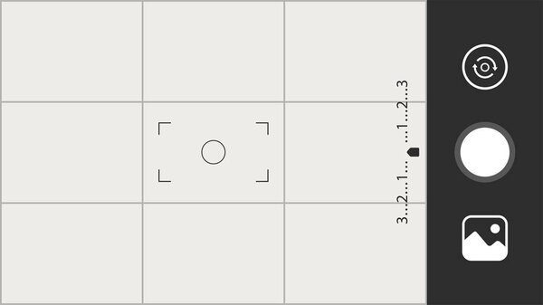 smart phone camera frame blank