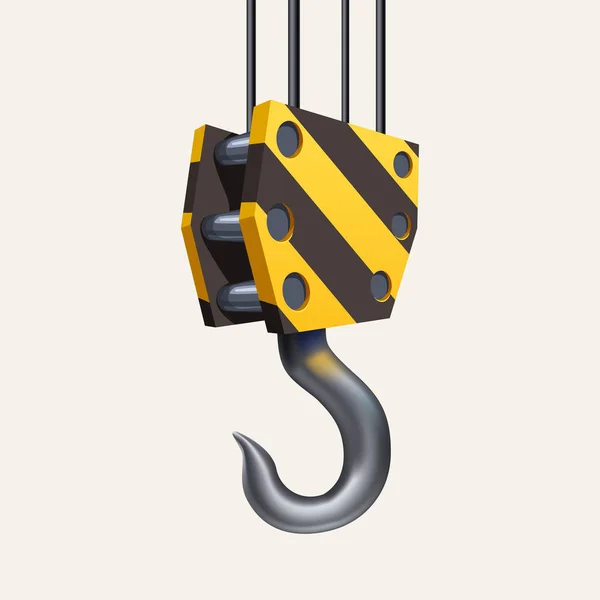 Construction hook isolated on white — 스톡 벡터