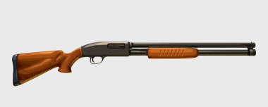 shotgun realistic isolated on white