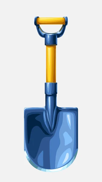 Metal shovel with wooden handle — Stock Vector