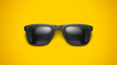 gerçekçi siyah güneş gözlüğü ön görünümü